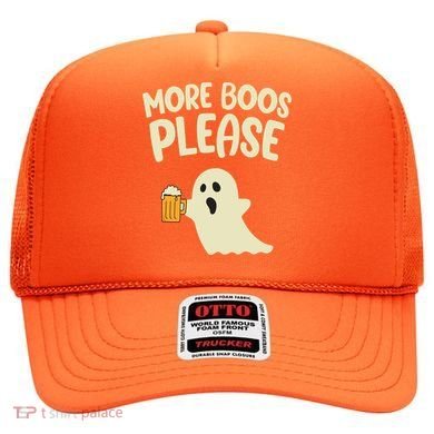 More Boos Please Cute Funny Halloween Ghost Party Hat