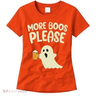 More Boos Please Cute Funny Halloween Ghost Party Women's T-Shirt