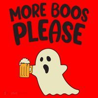 More Boos Please Cute Funny Halloween Ghost Party Santa Hat thumb 1