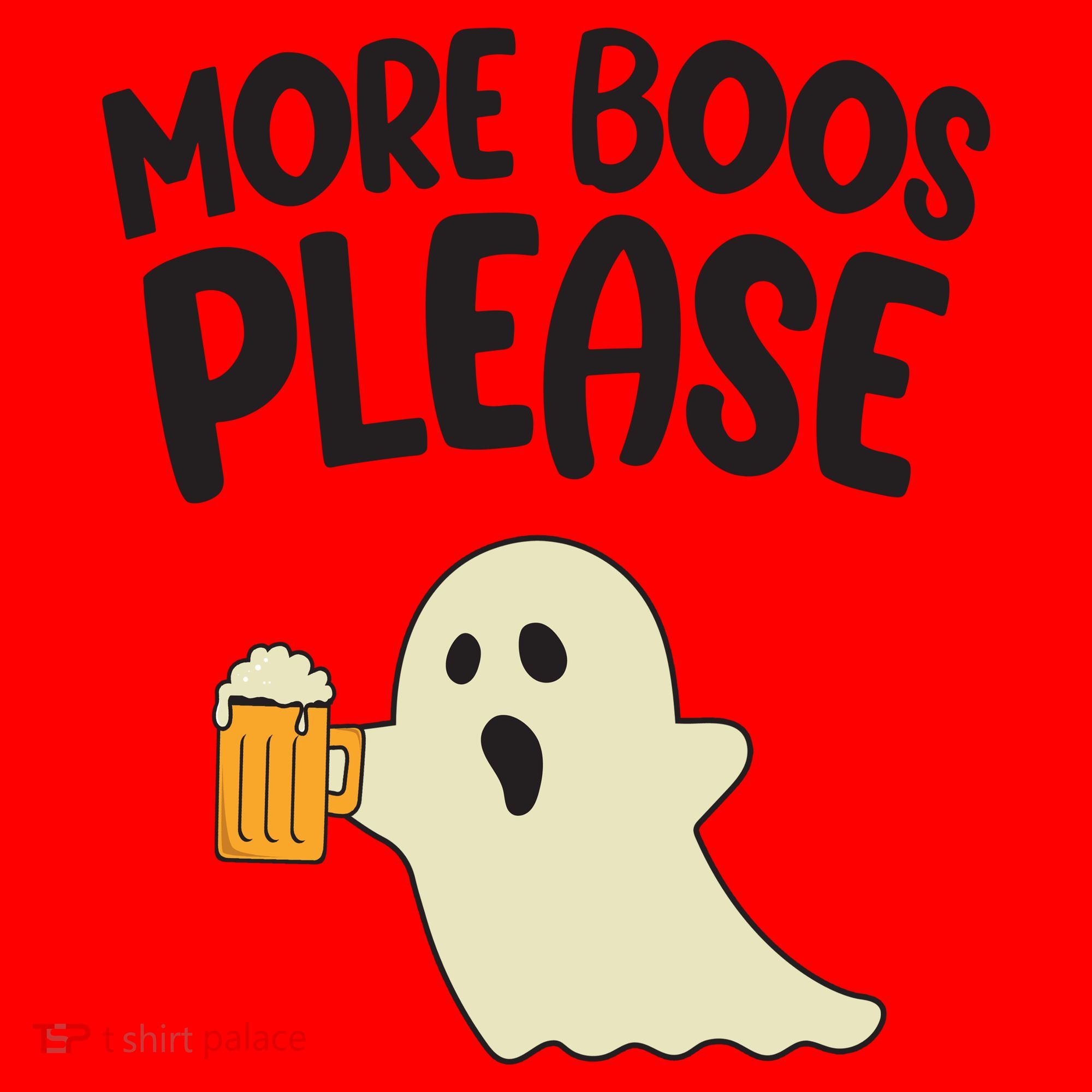 More Boos Please Cute Funny Halloween Ghost Party Santa Hat