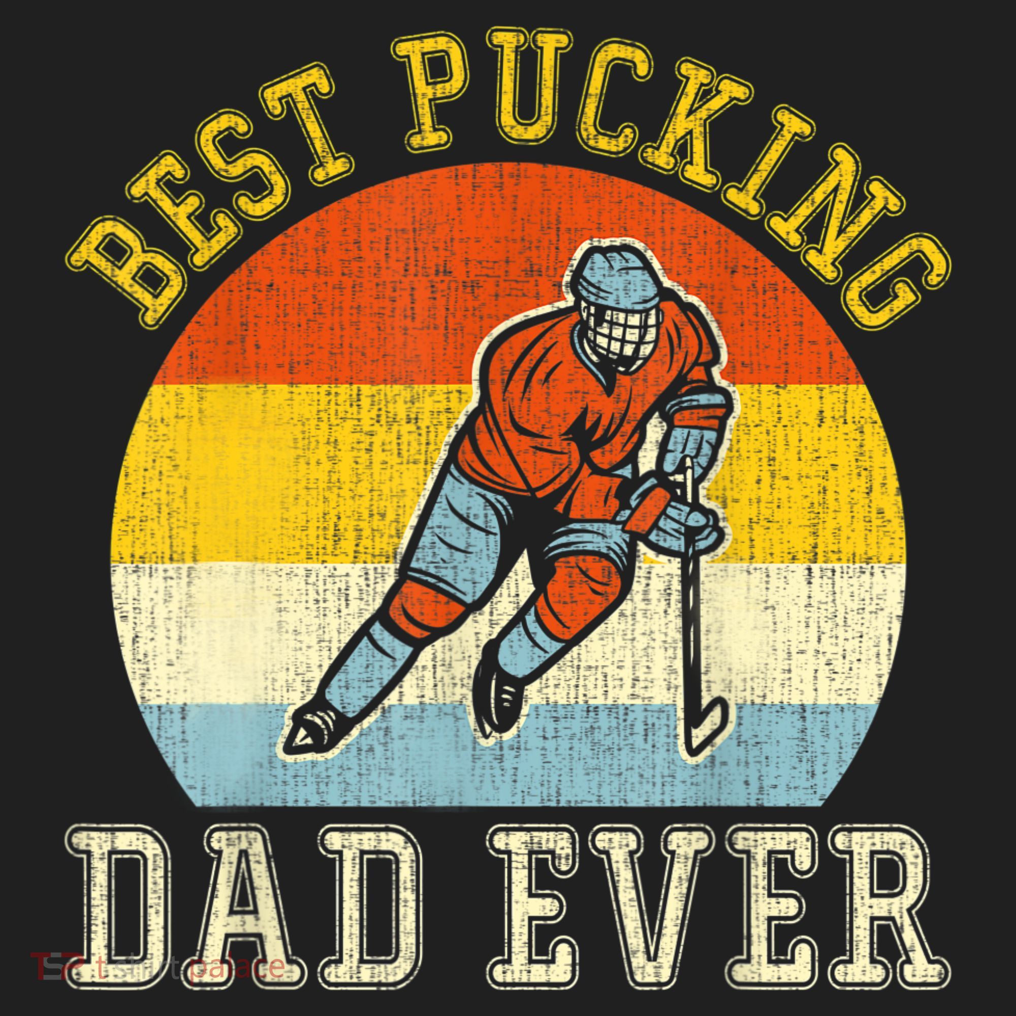 Mens Best Pucking DAD Retro Father's Day Gift For Hockey Dad Beanie