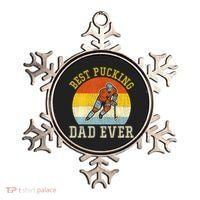 Mens Best Pucking DAD Retro Father's Day Gift For Hockey Dad Ornament thumb 0