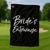 Matching Bachelorette Party Bridesmaids Bride's Entourage Gift Golf Towel thumb 1