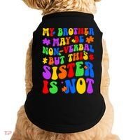 My Brother Proud Autism Sister Doggie Tank thumb 0