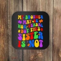 My Brother Proud Autism Sister Coaster thumb 0