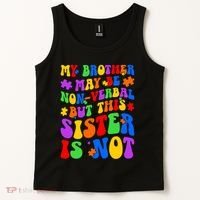 My Brother Proud Autism Sister Tank Top thumb 2