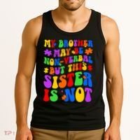 My Brother Proud Autism Sister Tank Top thumb 3