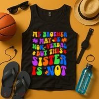 My Brother Proud Autism Sister Tank Top thumb 4