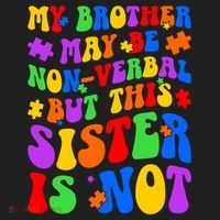 My Brother Proud Autism Sister Golf Towel thumb 3
