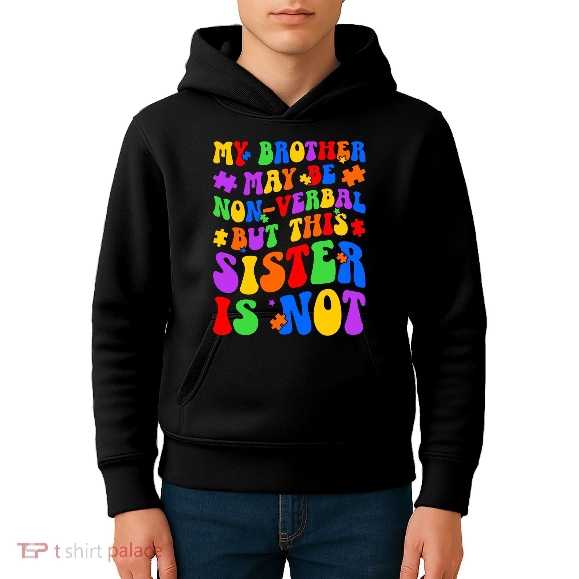 My Brother Proud Autism Sister Kids Hoodie