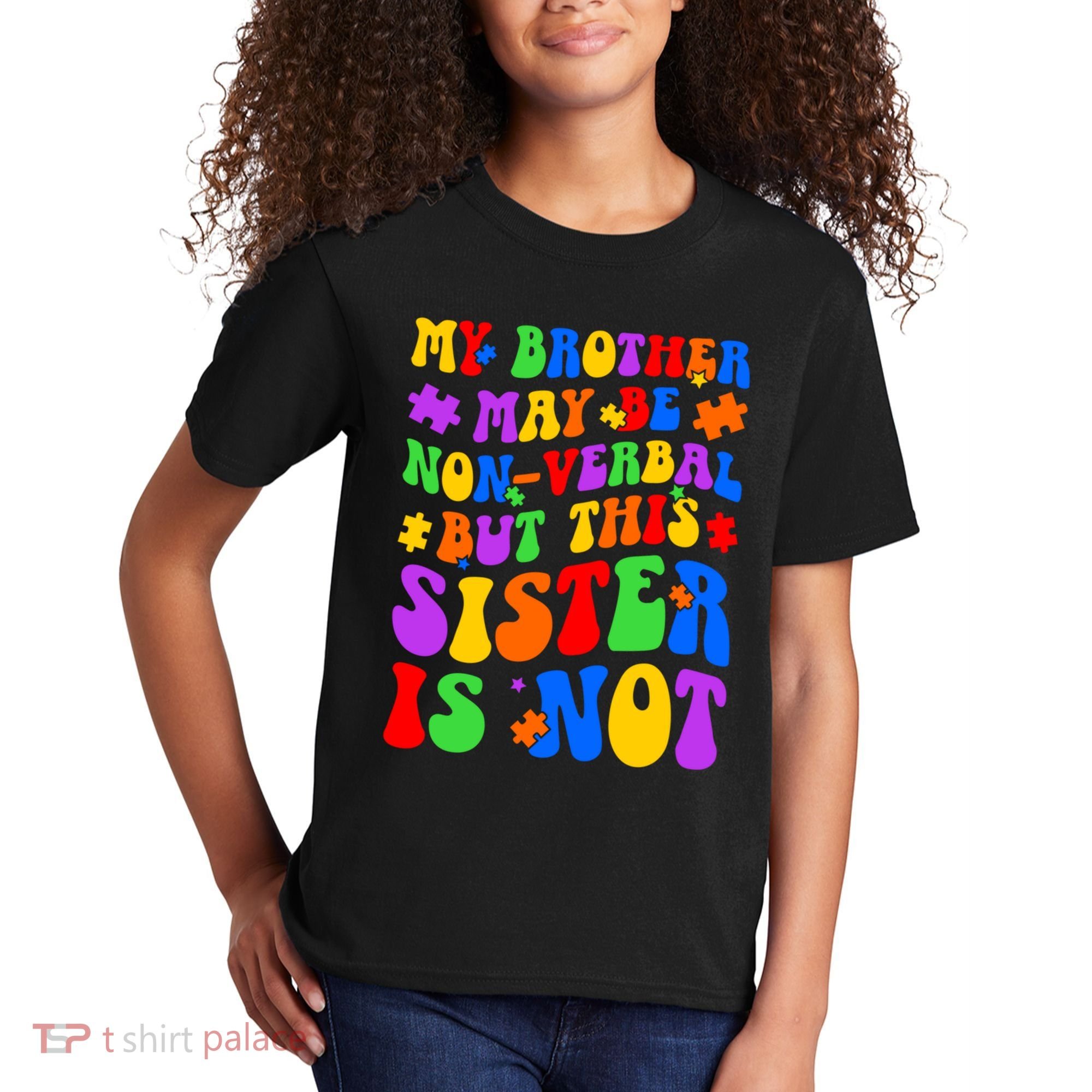 My Brother Proud Autism Sister Kids T-Shirt