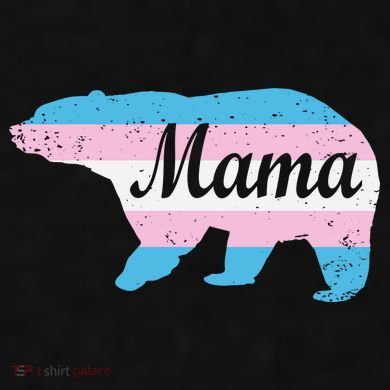 Mama Bear Pride Flag Ladies PosiCharge Tri-Blend Wicking Tank