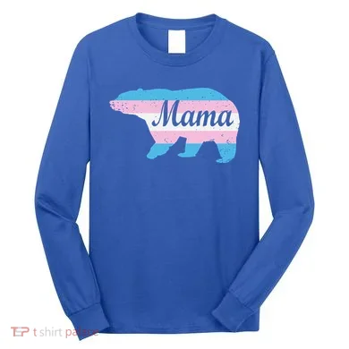 Mama Bear Pride Flag Long Sleeve Shirt