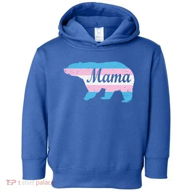 Mama Bear Pride Flag Toddler Hoodie