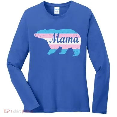 Mama Bear Pride Flag Women's Long Sleeve Shirt
