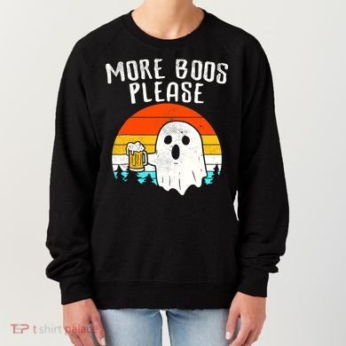 More Boos Please Ghost Beer Funny Halloween Beer Drinking Women's Sweatshirt