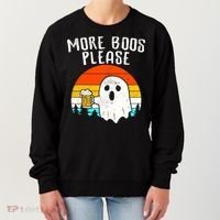 More Boos Please Ghost Beer Funny Halloween Beer Drinking Women's Sweatshirt thumb 0