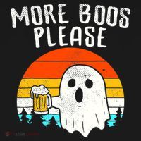More Boos Please Ghost Beer Funny Halloween Beer Drinking USA-Made Doggie Bandana thumb 2