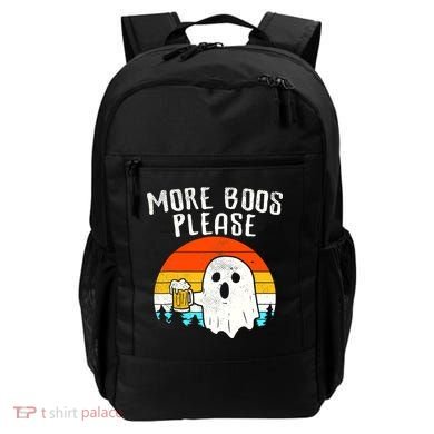 More Boos Please Ghost Beer Funny Halloween Beer Drinking Backpack