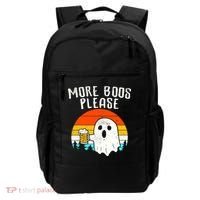 More Boos Please Ghost Beer Funny Halloween Beer Drinking Backpack thumb 0