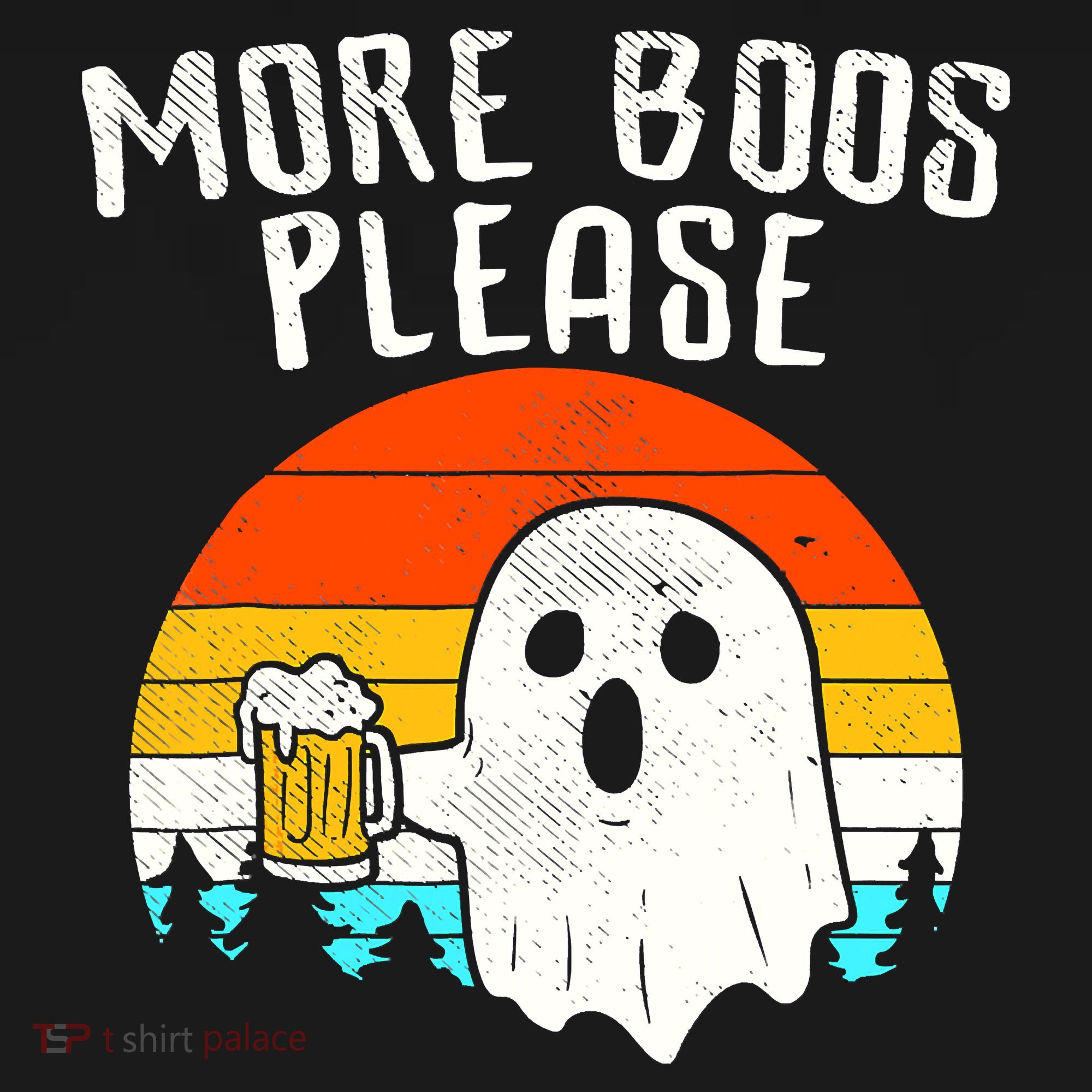 More Boos Please Ghost Beer Funny Halloween Beer Drinking Backpack