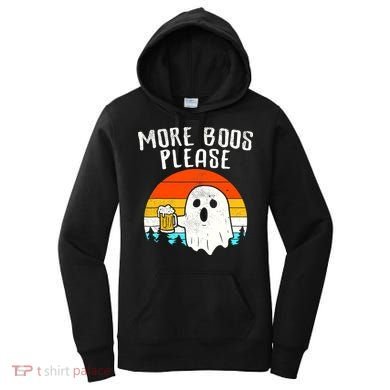 More Boos Please Ghost Beer Funny Halloween Beer Drinking Women's Hoodie