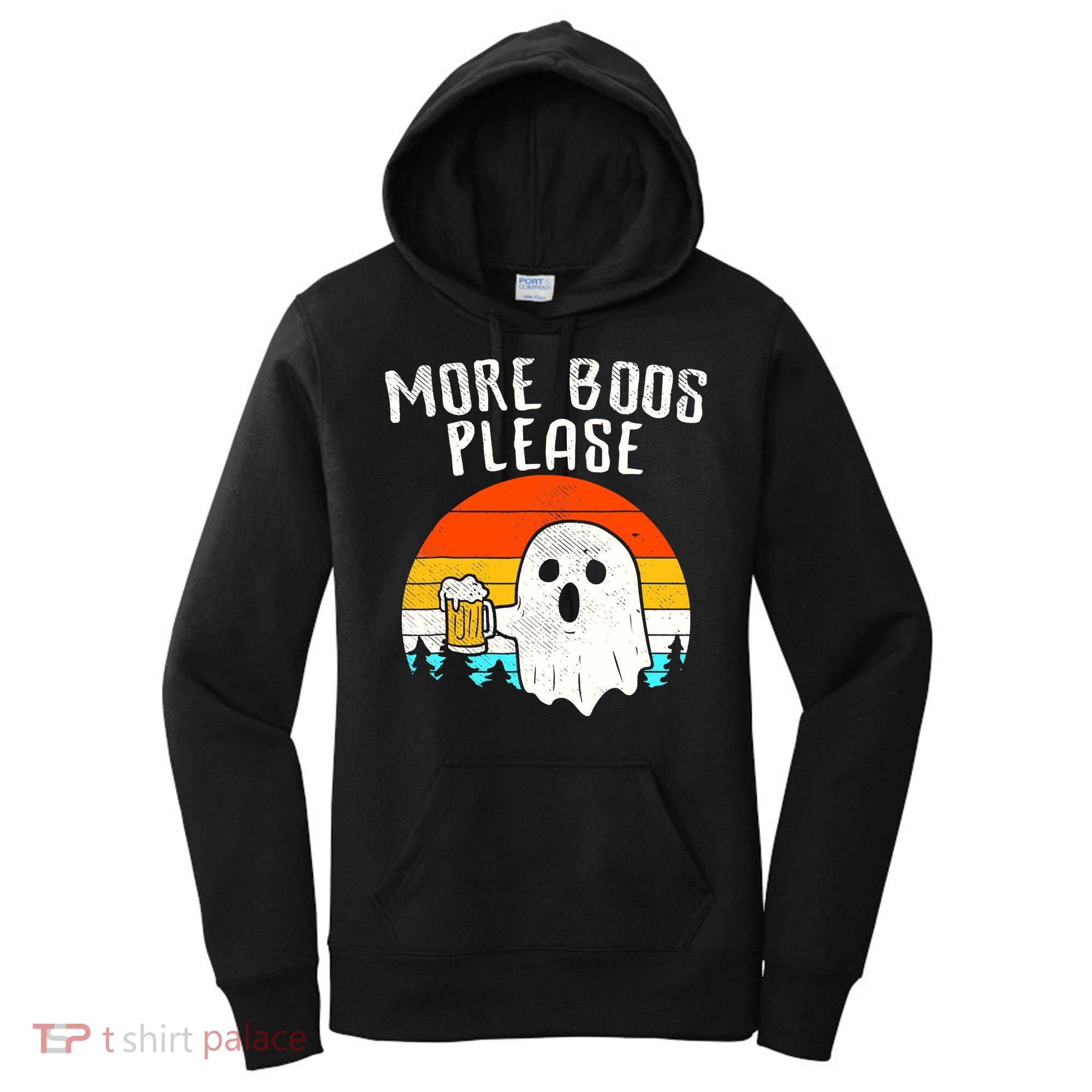 More Boos Please Ghost Beer Funny Halloween Beer Drinking Women's Hoodie