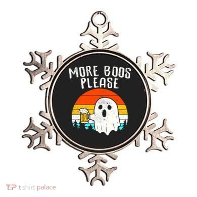 More Boos Please Ghost Beer Funny Halloween Beer Drinking Ornament