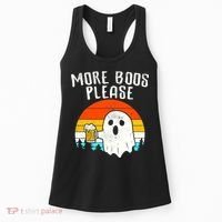 More Boos Please Ghost Beer Funny Halloween Beer Drinking Women's Tank Top thumb 0