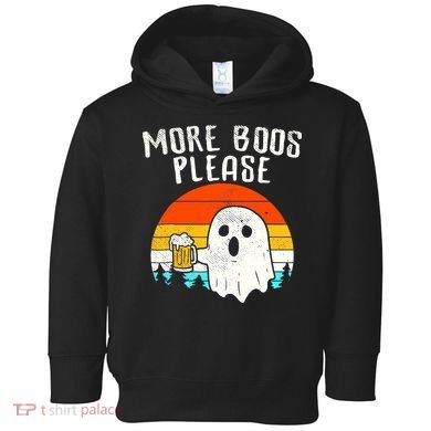 More Boos Please Ghost Beer Funny Halloween Beer Drinking Toddler Hoodie