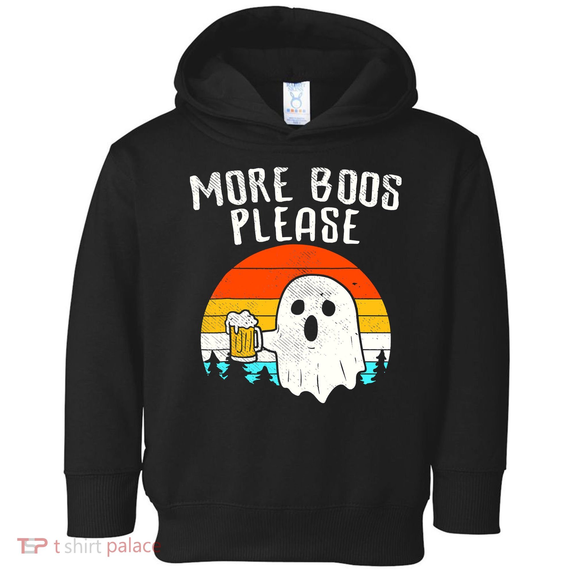 More Boos Please Ghost Beer Funny Halloween Beer Drinking Toddler Hoodie