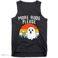 More Boos Please Ghost Beer Funny Halloween Beer Drinking Tank Top thumb 0
