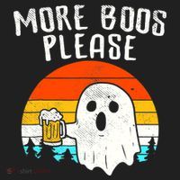 More Boos Please Ghost Beer Funny Halloween Beer Drinking Golf Towel thumb 3