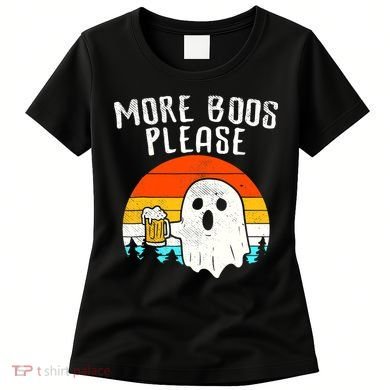 More Boos Please Ghost Beer Funny Halloween Beer Drinking Women's T-Shirt