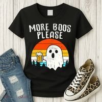 More Boos Please Ghost Beer Funny Halloween Beer Drinking Women's T-Shirt thumb 3