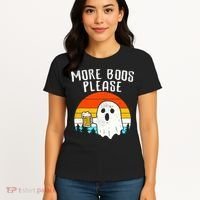 More Boos Please Ghost Beer Funny Halloween Beer Drinking Women's T-Shirt thumb 4
