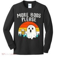 More Boos Please Ghost Beer Funny Halloween Beer Drinking Kids Long Sleeve Shirt thumb 0