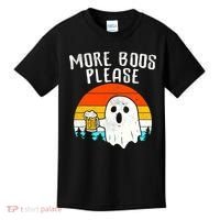 More Boos Please Ghost Beer Funny Halloween Beer Drinking Kids T-Shirt thumb 0