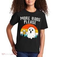 More Boos Please Ghost Beer Funny Halloween Beer Drinking Kids T-Shirt thumb 2