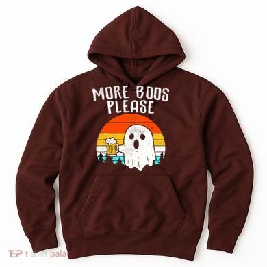 More Boos Please Ghost Beer Funny Halloween Beer Drinking Hoodie