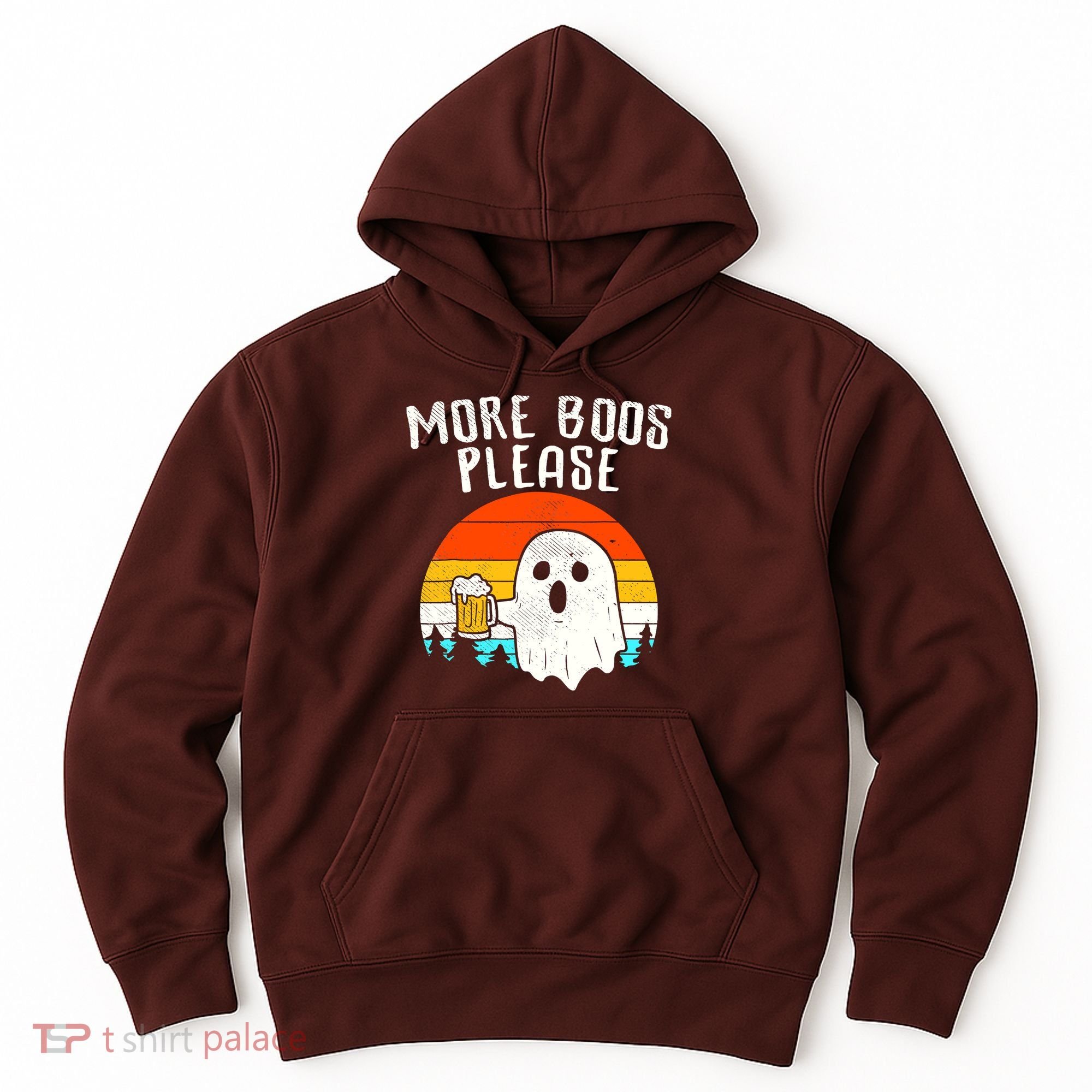 More Boos Please Ghost Beer Funny Halloween Beer Drinking Hoodie