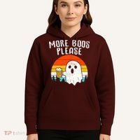More Boos Please Ghost Beer Funny Halloween Beer Drinking Hoodie thumb 5