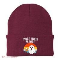More Boos Please Ghost Beer Funny Halloween Beer Drinking Beanie thumb 0