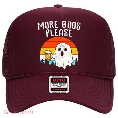 More Boos Please Ghost Beer Funny Halloween Beer Drinking Hat