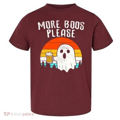 More Boos Please Ghost Beer Funny Halloween Beer Drinking Toddler T-Shirt