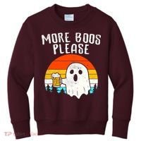 More Boos Please Ghost Beer Funny Halloween Beer Drinking Kids Sweatshirt thumb 0