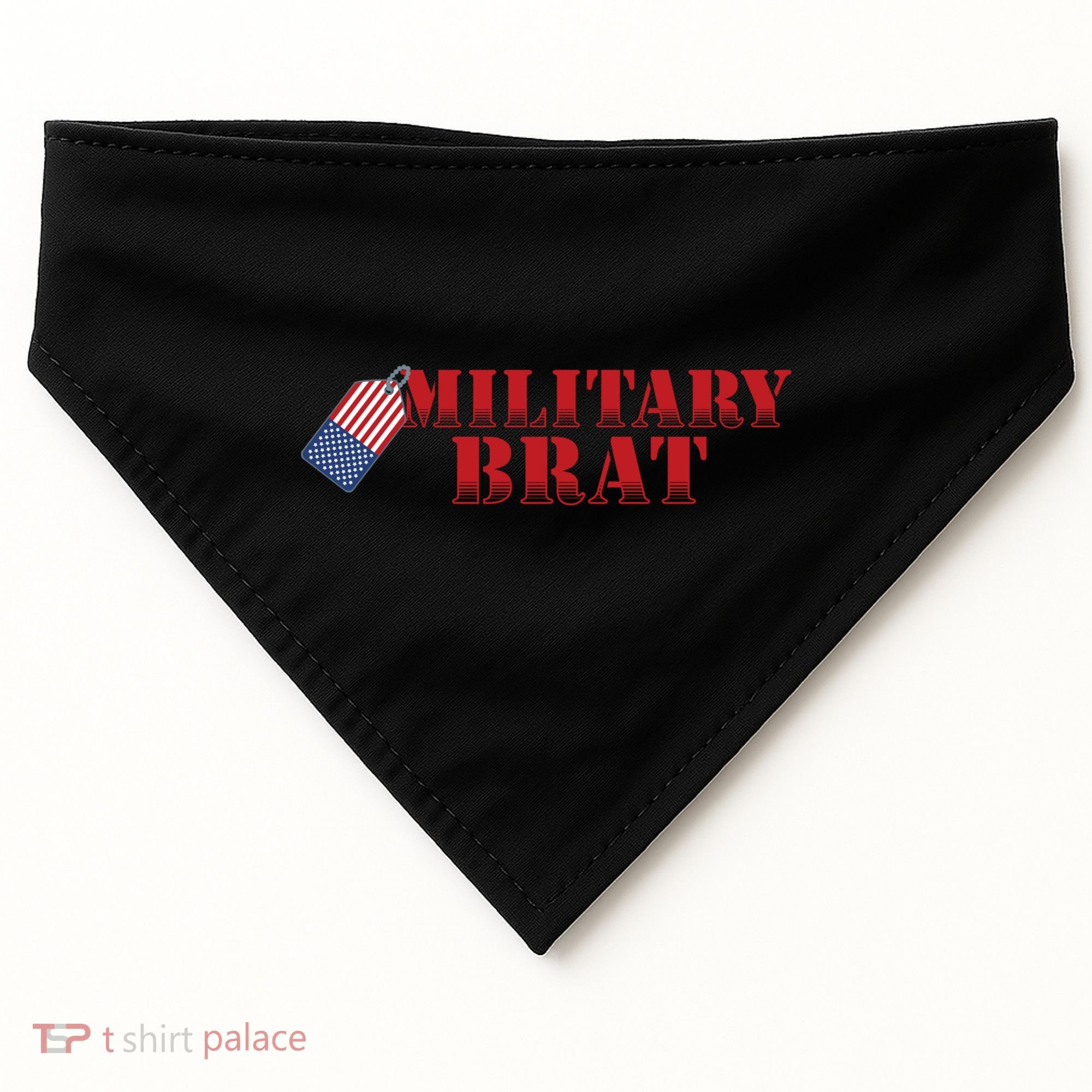 Military Brat Patriotic Gift USA-Made Doggie Bandana