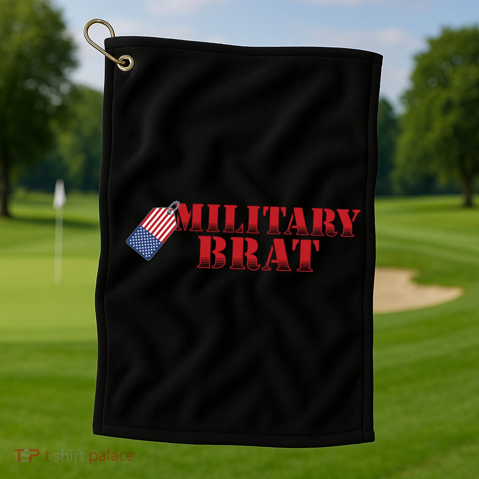 Military Brat Patriotic Gift Golf Towel