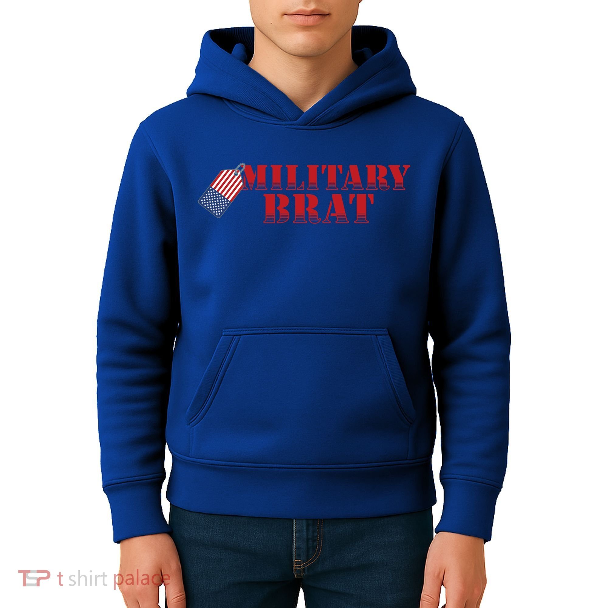 Military Brat Patriotic Gift Kids Hoodie