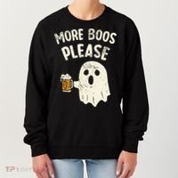 More Boos Please Ghost Beer Halloween Costume Women's Sweatshirt thumb 0